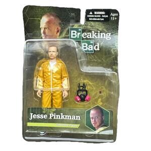 Mezco Toyz Breaking Bad Jesse Pinkman Yellow Hazmat Suit Figure New Read